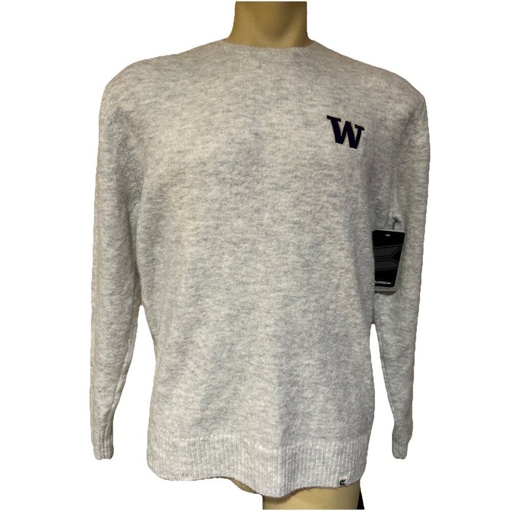NEW Washington Huskies Colosseum Athletics Gray Pullover Sweater Men's L
